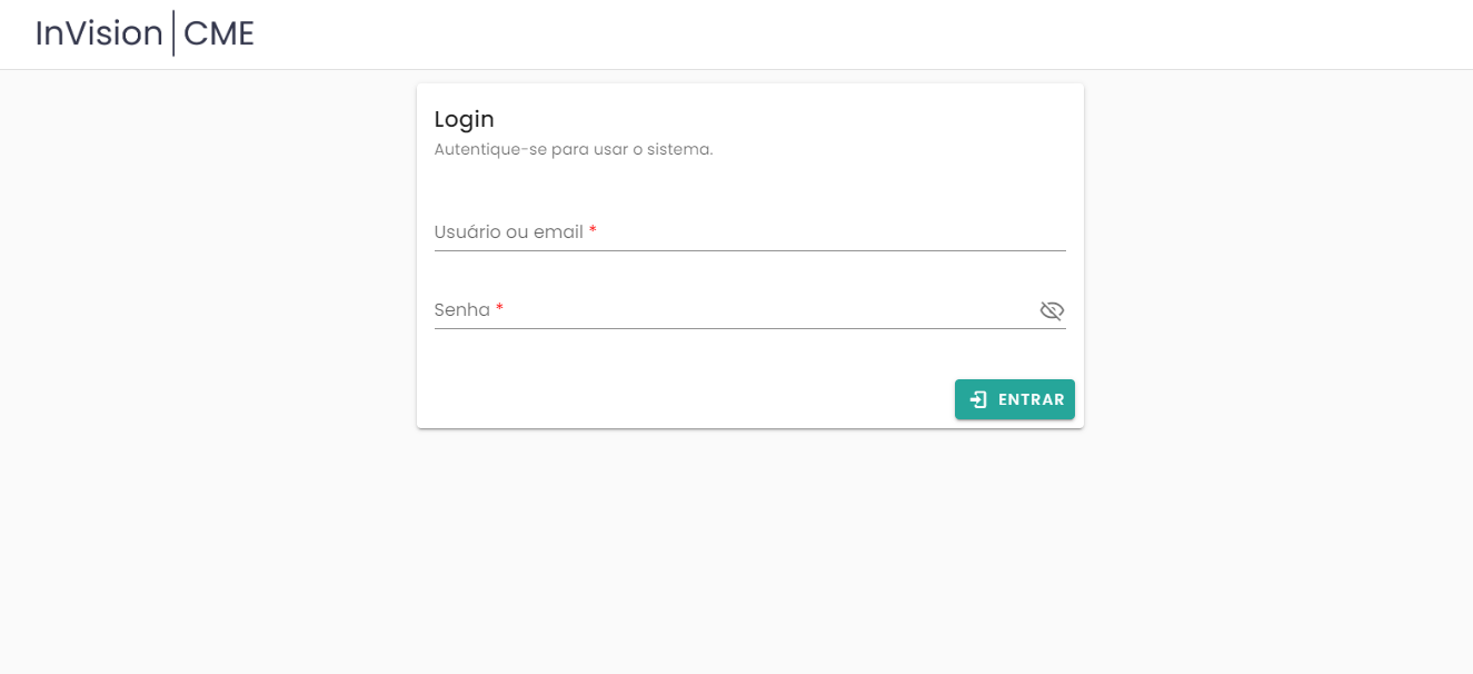 Figura 1 – Tela inicial de login