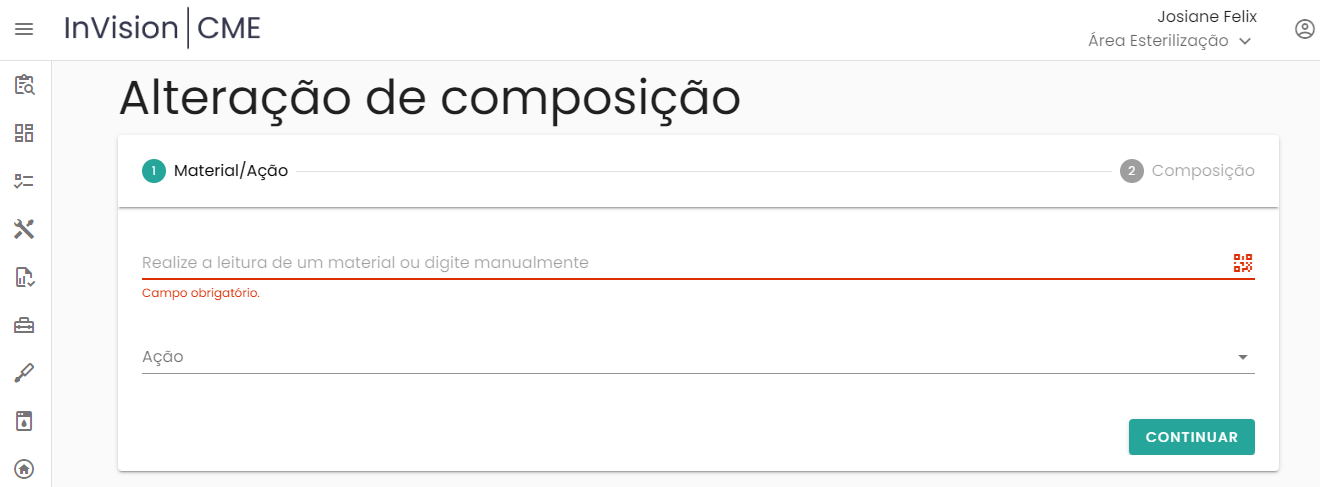 Figura 1 – Ferramenta para realizar alteração na composição de um material